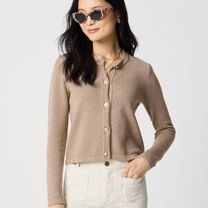 J.Crew NWT Beige Cardigan Gold Button Classic Preppy Size XSmall